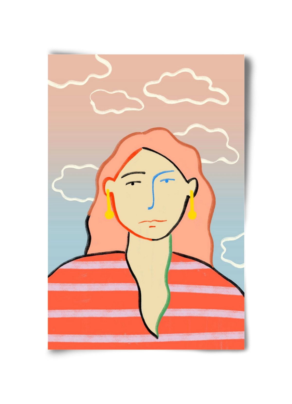 HEAD IN THE CLOUDS, 30x45 cm, Keret nélkül