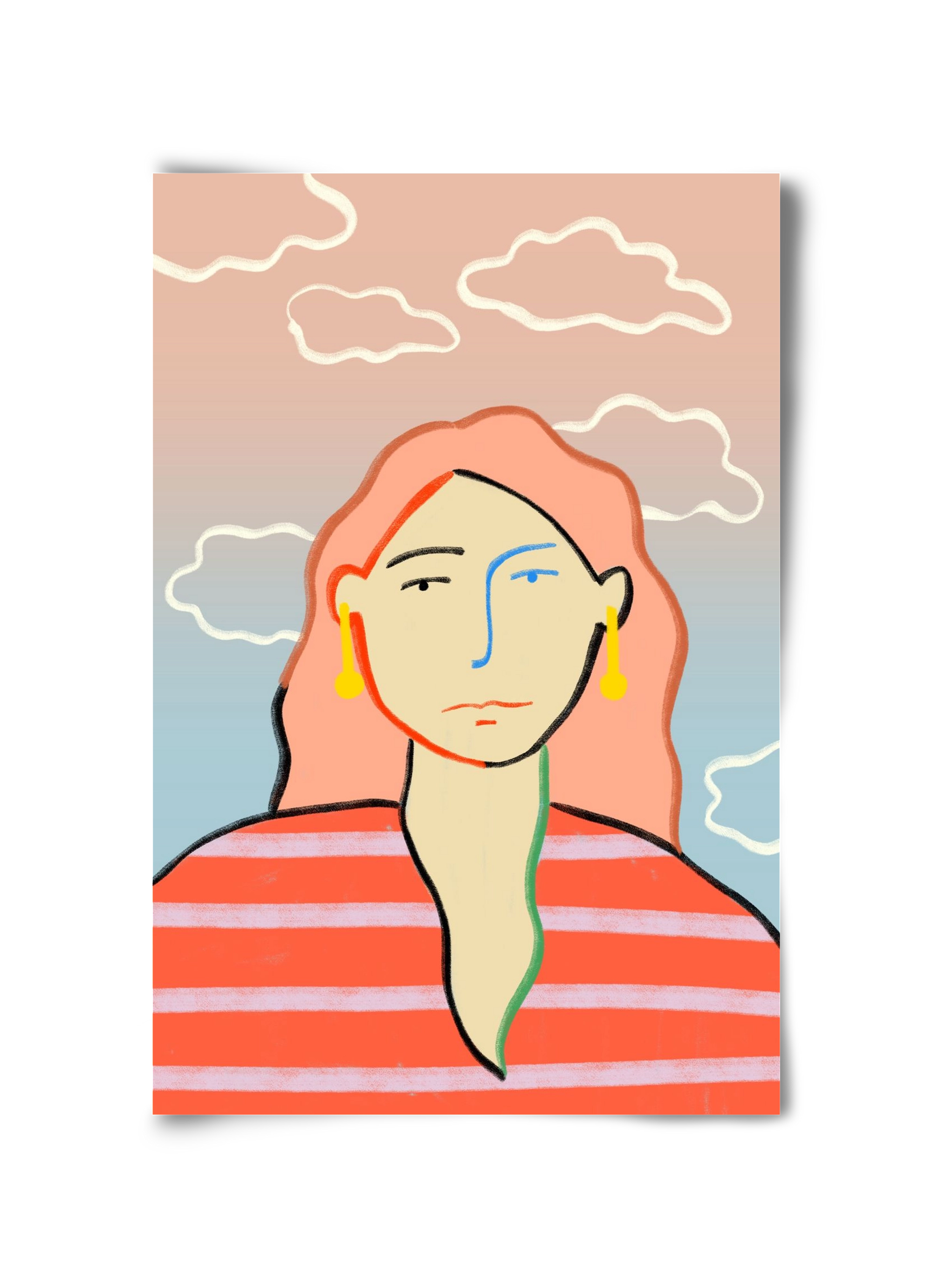 HEAD IN THE CLOUDS, 30x45 cm, Keret nélkül