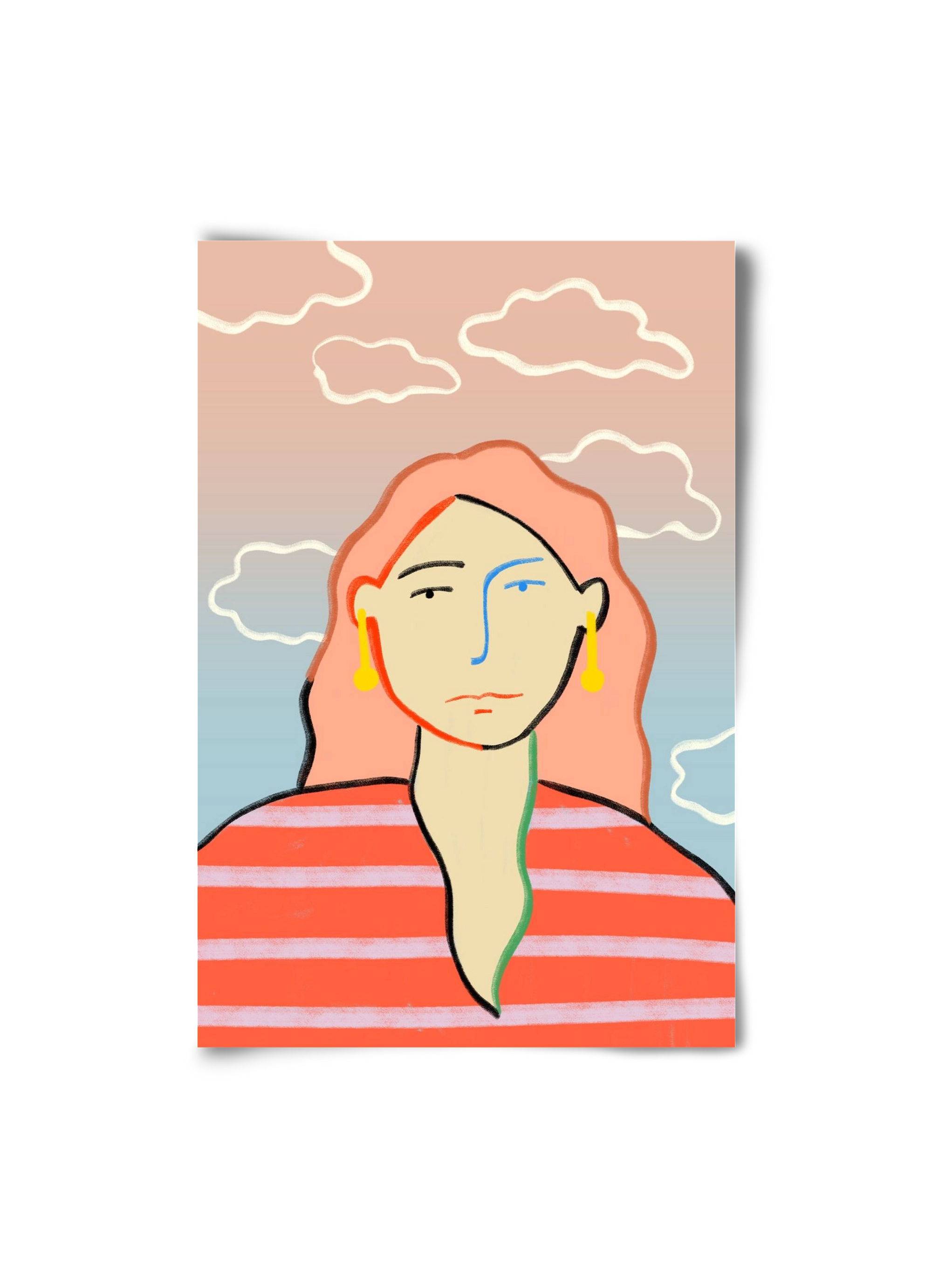 HEAD IN THE CLOUDS, 20x30 cm, Keret nélkül