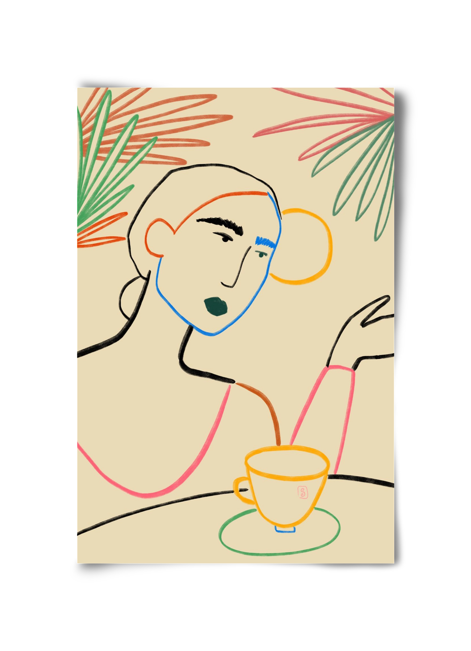 SUNRISE COFFEE, 30x45 cm, Keret nélkül