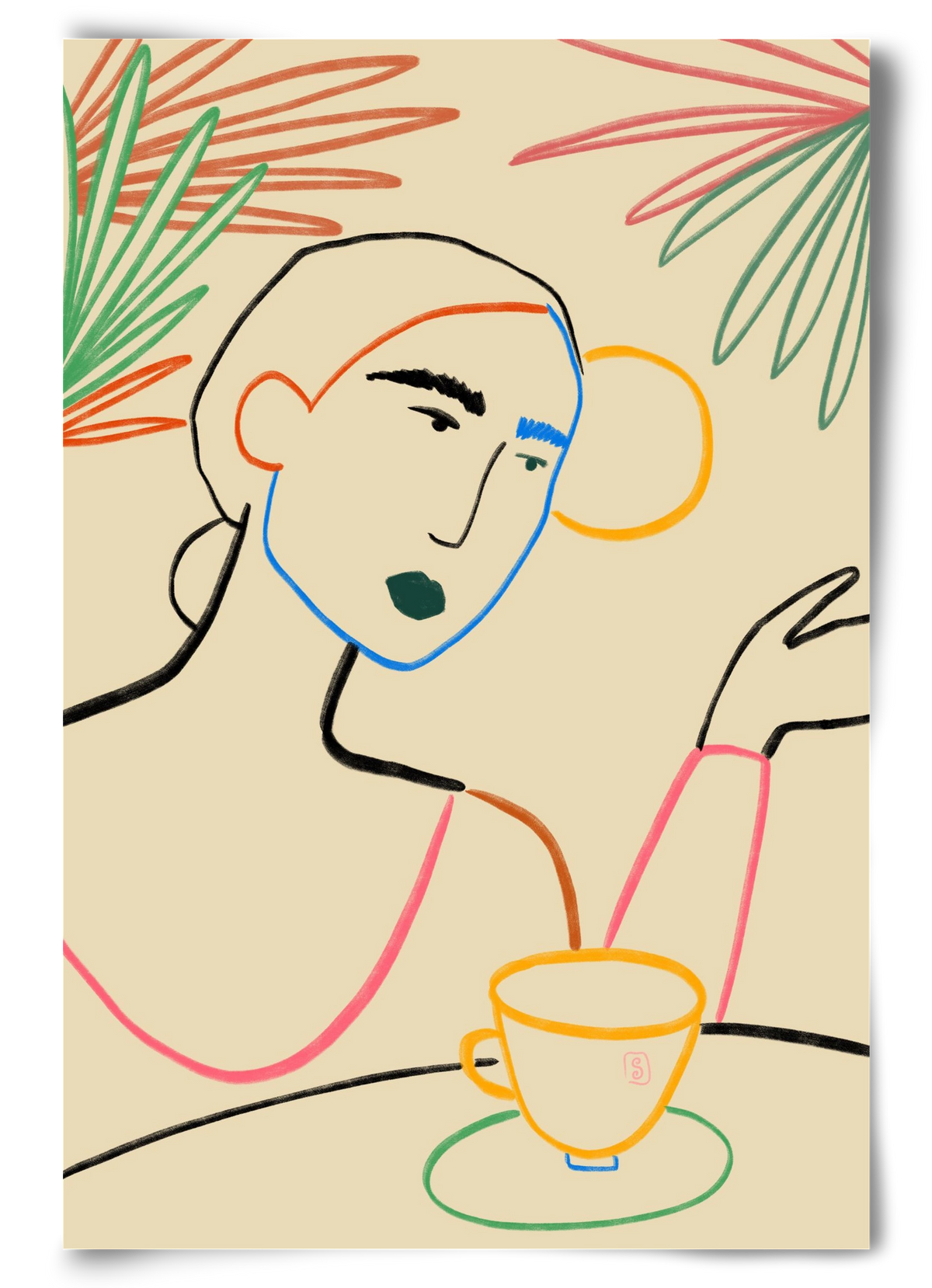 SUNRISE COFFEE, 60x90 cm, Keret nélkül