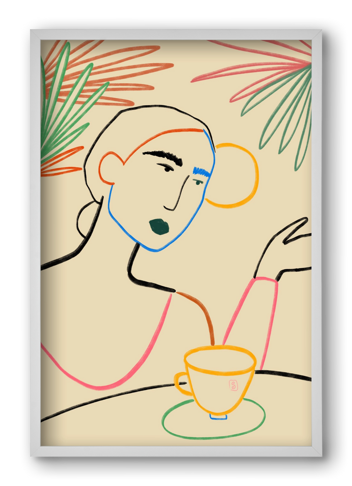 SUNRISE COFFEE, 40x60 cm (40x60 cm), Fehér keret