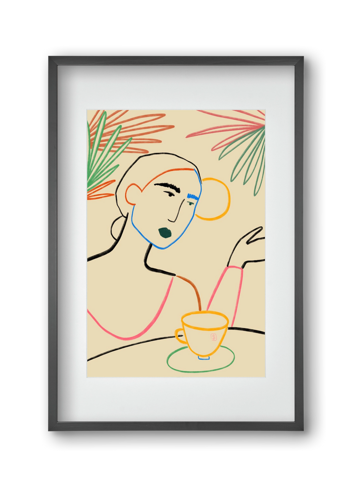 SUNRISE COFFEE, 30x45 cm (20x30 cm), Fekete keret, paszpartuval