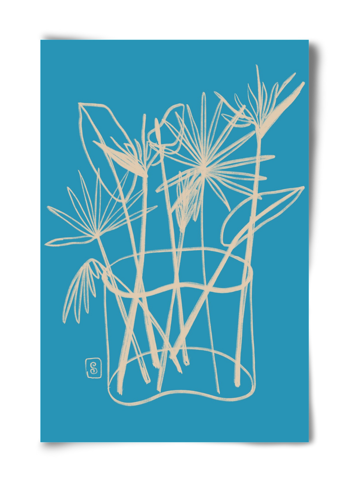 TROPICAL FLOWERS, 40x60 cm, Keret nélkül