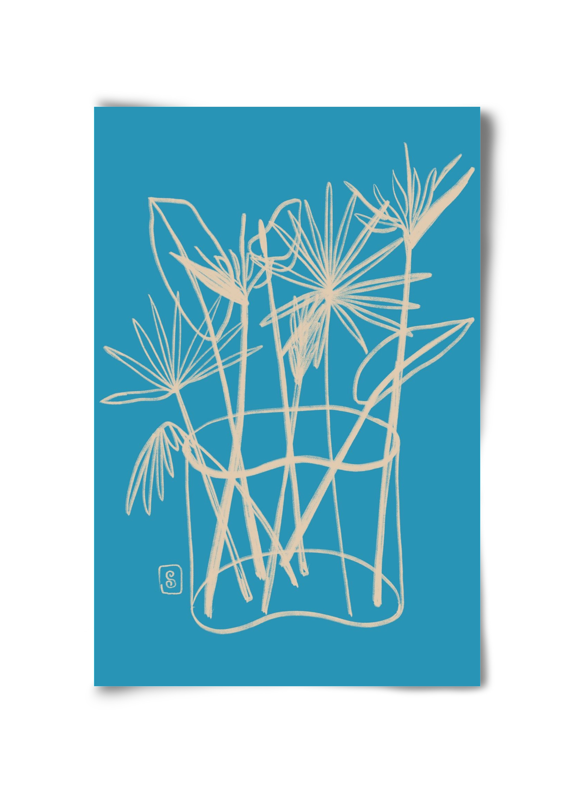 TROPICAL FLOWERS, 30x45 cm, Keret nélkül