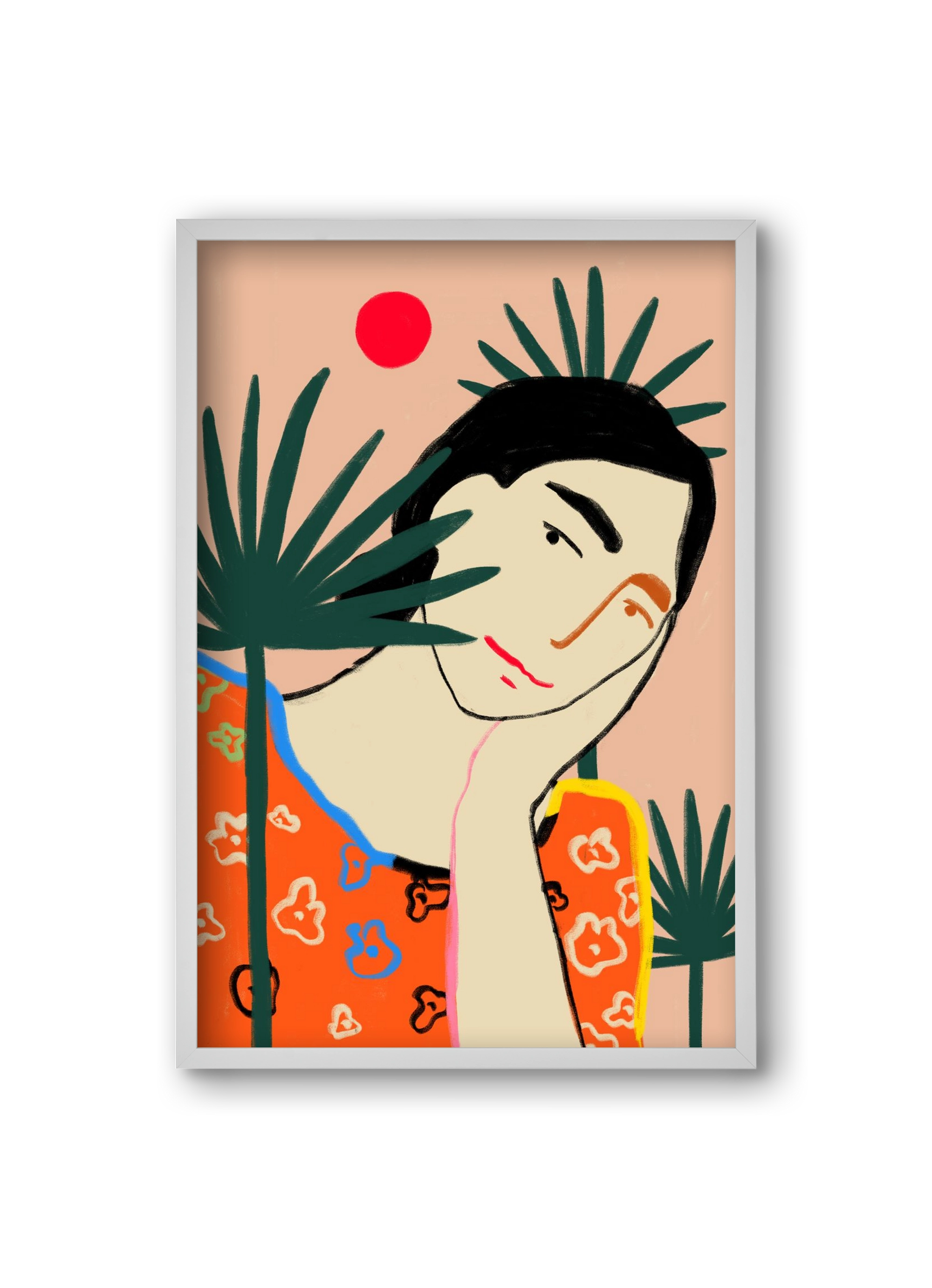 VACATION MOOD, 20x30 cm (20x30 cm), Fehér keret