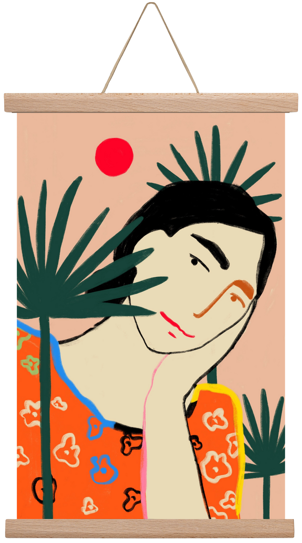 VACATION MOOD, 30x45 cm (30x45 cm), Tölgy akasztó