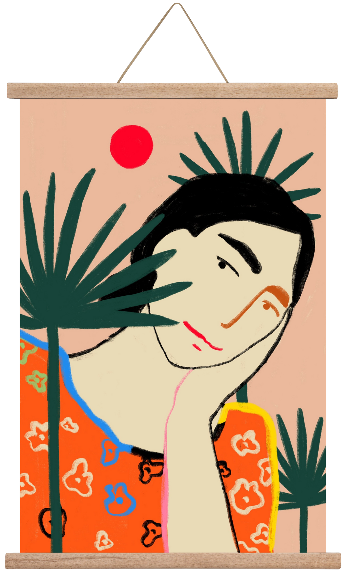 VACATION MOOD, 40x60 cm (40x60 cm), Tölgy akasztó