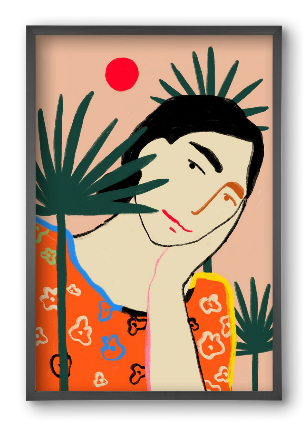 VACATION MOOD, 40x60 cm (40x60 cm), Fekete keret