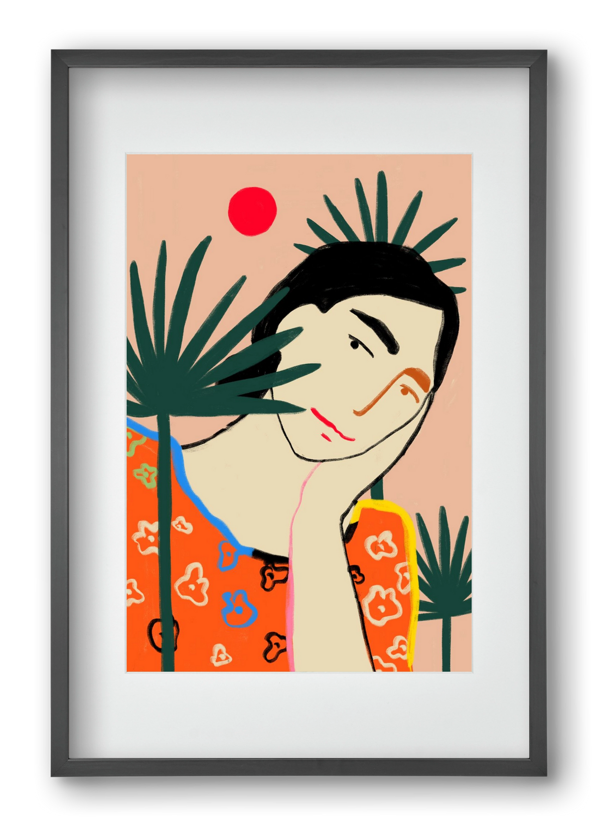 VACATION MOOD, 40x60 cm (30x45 cm), Fekete keret, paszpartuval