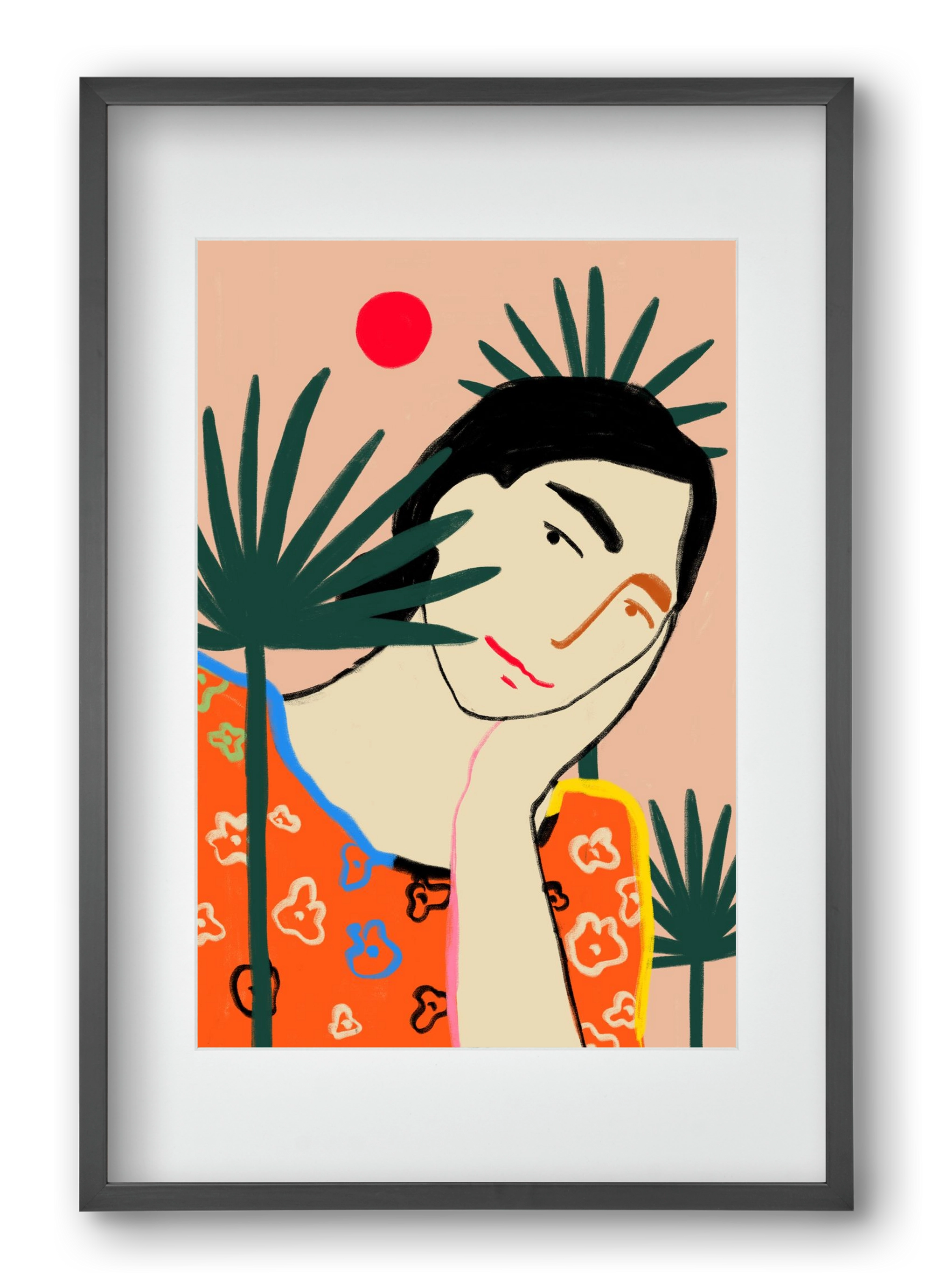 VACATION MOOD, 40x60 cm (30x45 cm), Fekete keret, paszpartuval