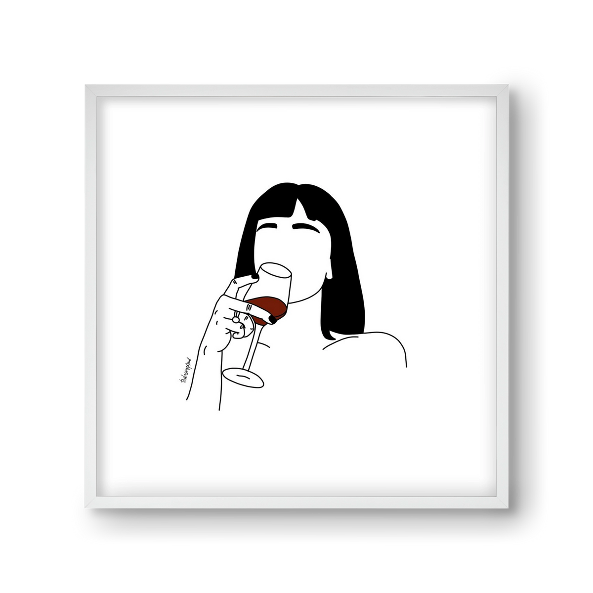 Hungarian Wine, 30x30 cm (30x30 cm), Fehér keret