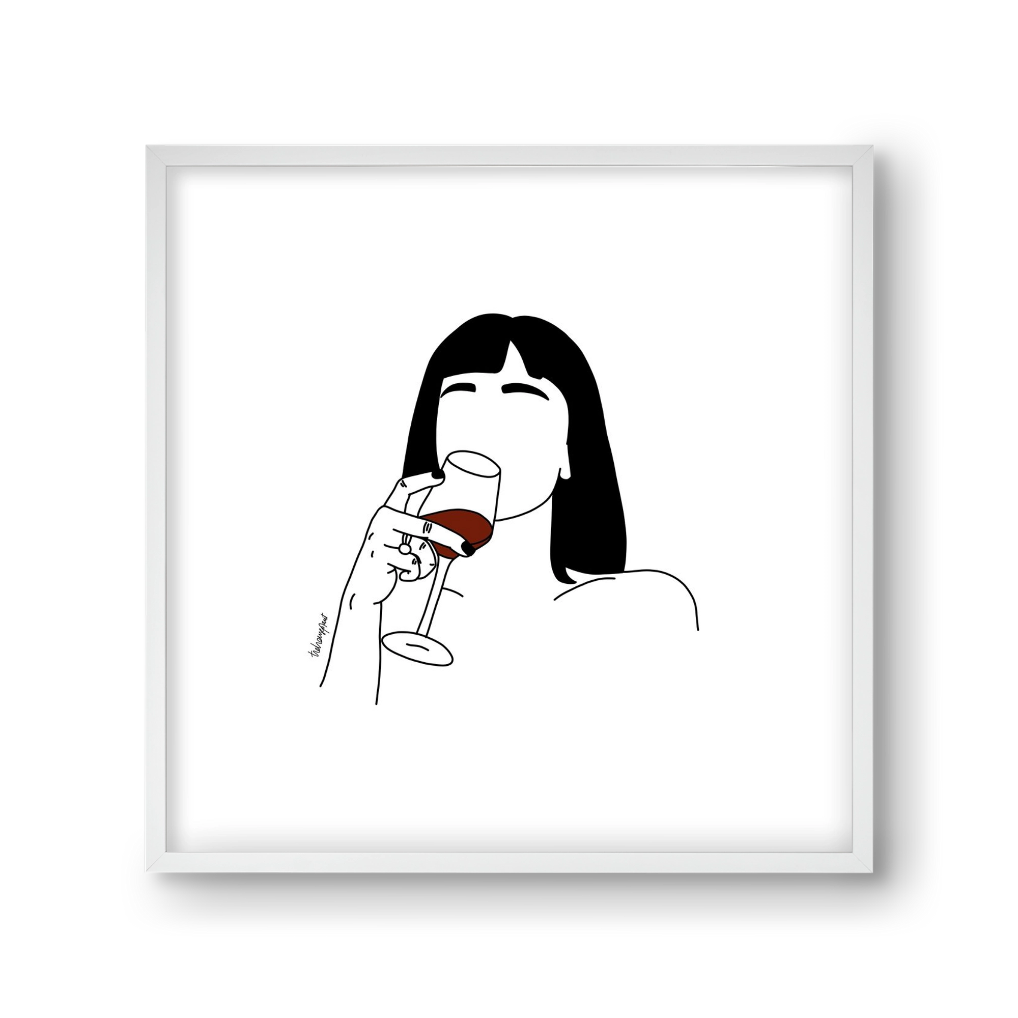 Hungarian Wine, 30x30 cm (30x30 cm), Fehér keret