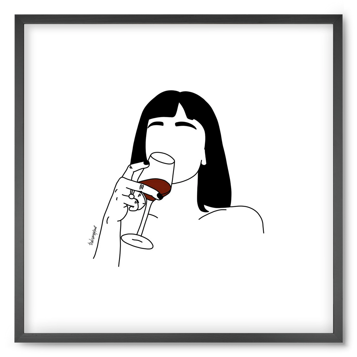 Hungarian Wine, 50x50 cm (50x50 cm), Fekete keret