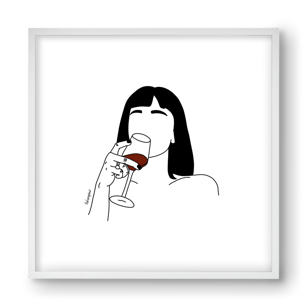 Hungarian Wine, 40x40 cm (40x40 cm), Fehér keret