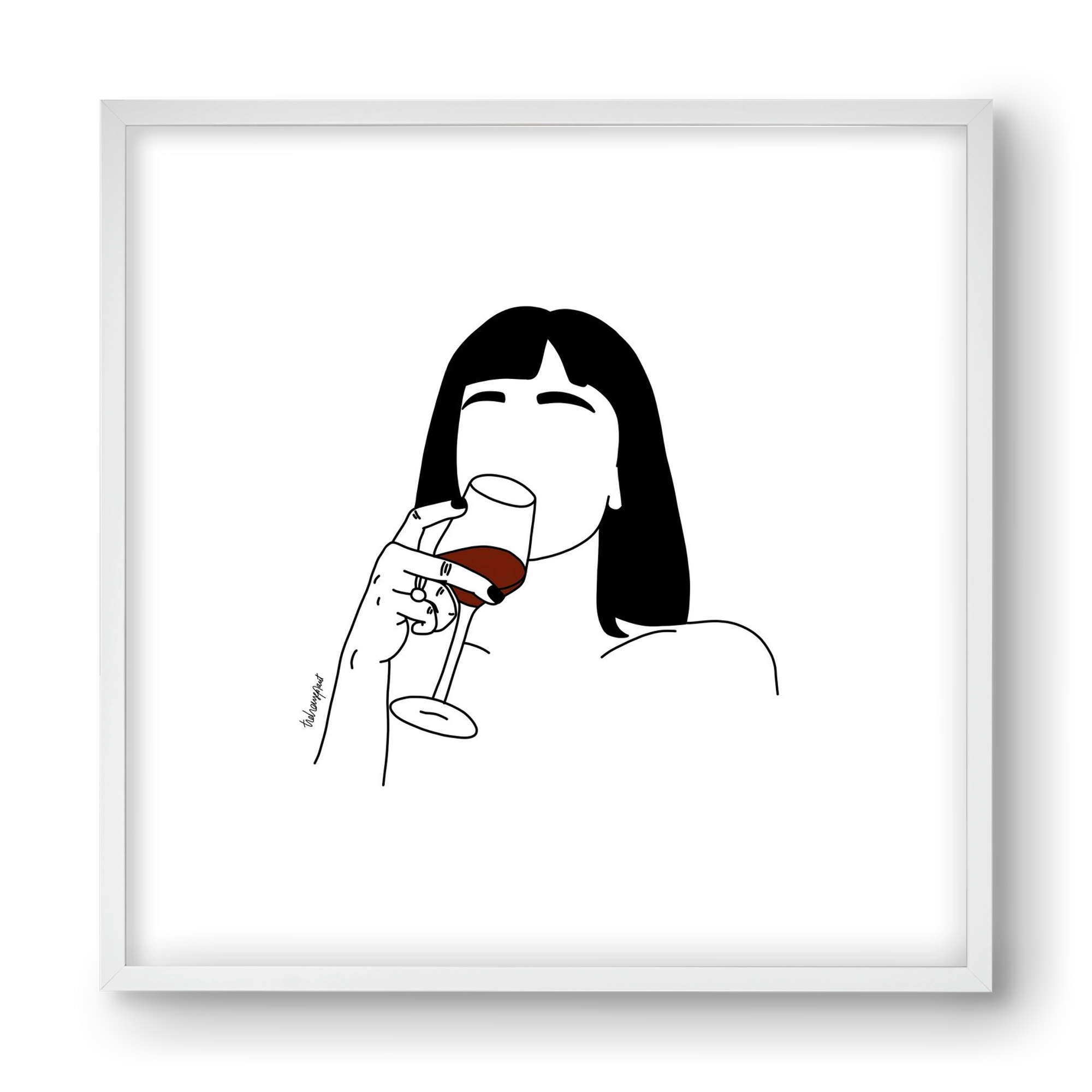 Hungarian Wine, 40x40 cm (40x40 cm), Fehér keret