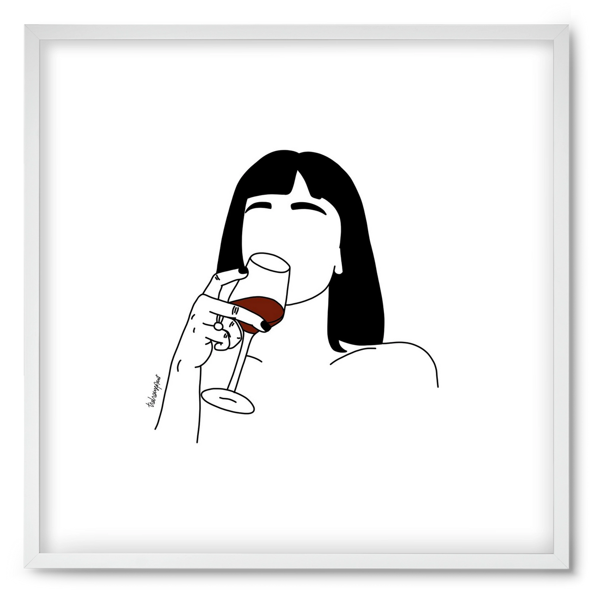 Hungarian Wine, 50x50 cm (50x50 cm), Fehér keret