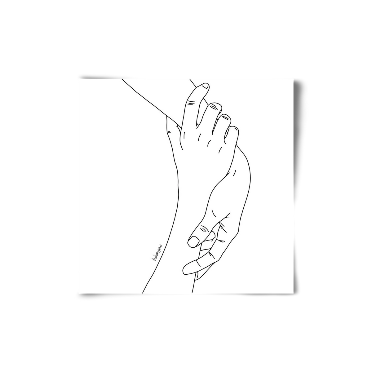 Hold My Hand, 20x20 cm, Keret nélkül