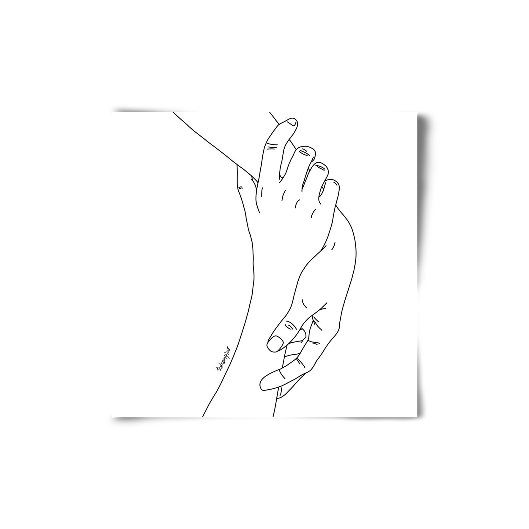 Hold My Hand, 20x20 cm, Keret nélkül