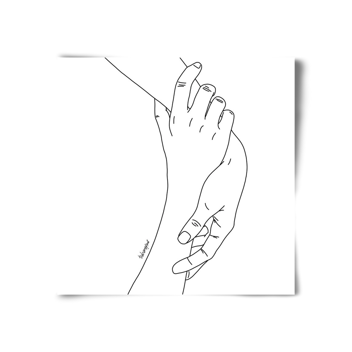 Hold My Hand, 30x30 cm, Keret nélkül