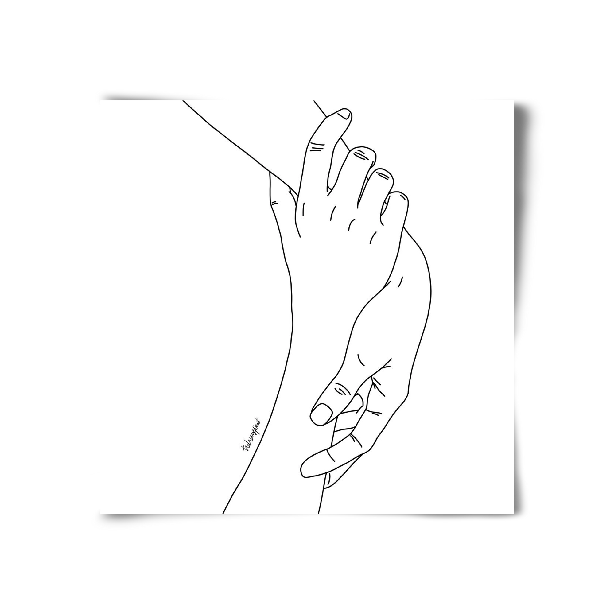 Hold My Hand, 30x30 cm, Keret nélkül