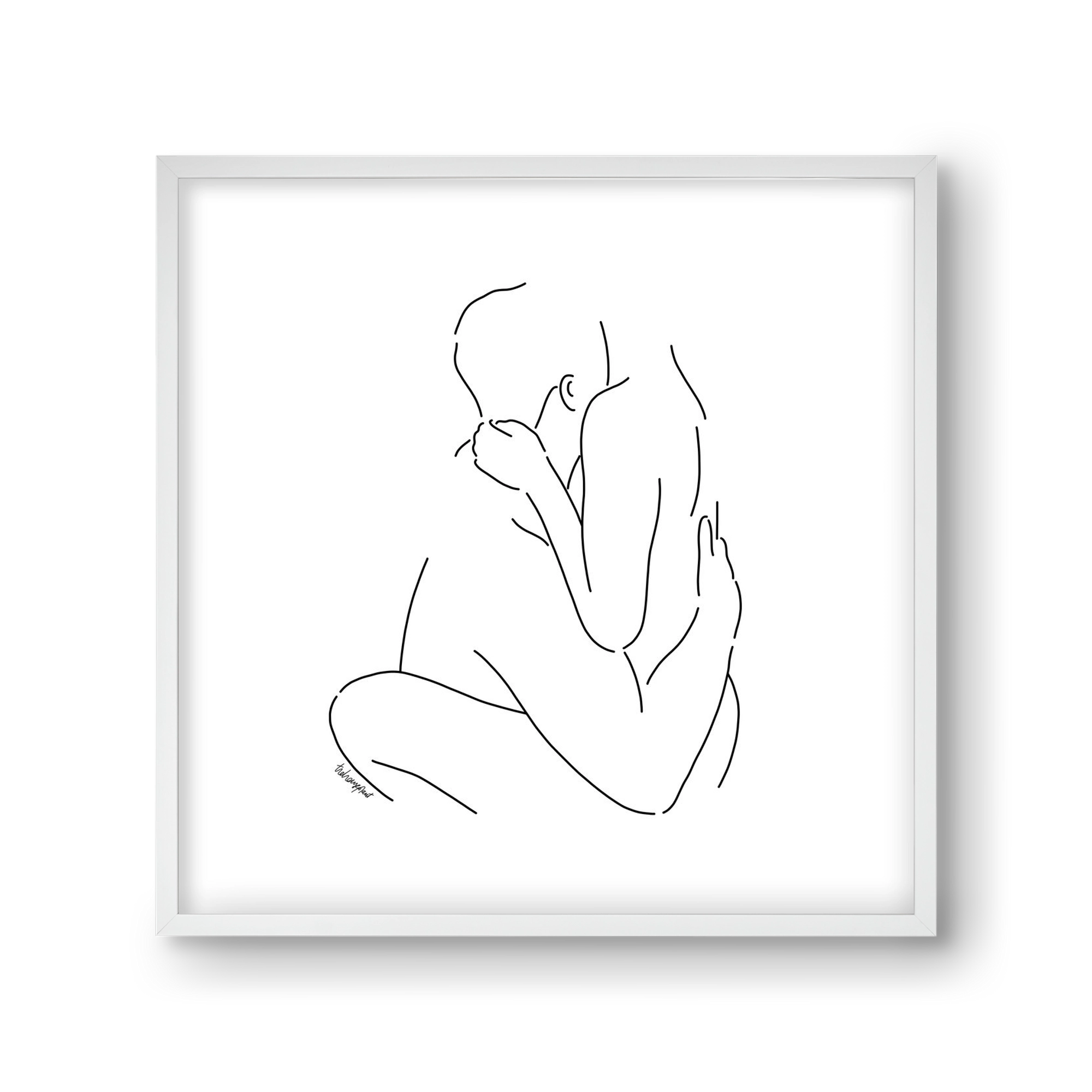 Together, 30x30 cm (30x30 cm), Fehér keret