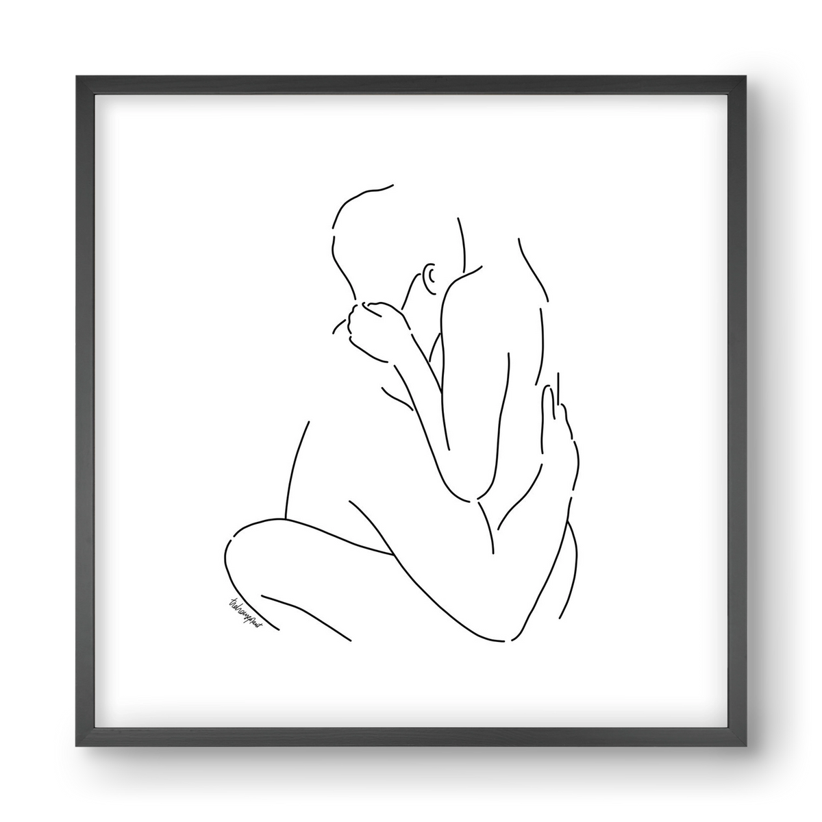 Together, 40x40 cm (40x40 cm), Fekete keret