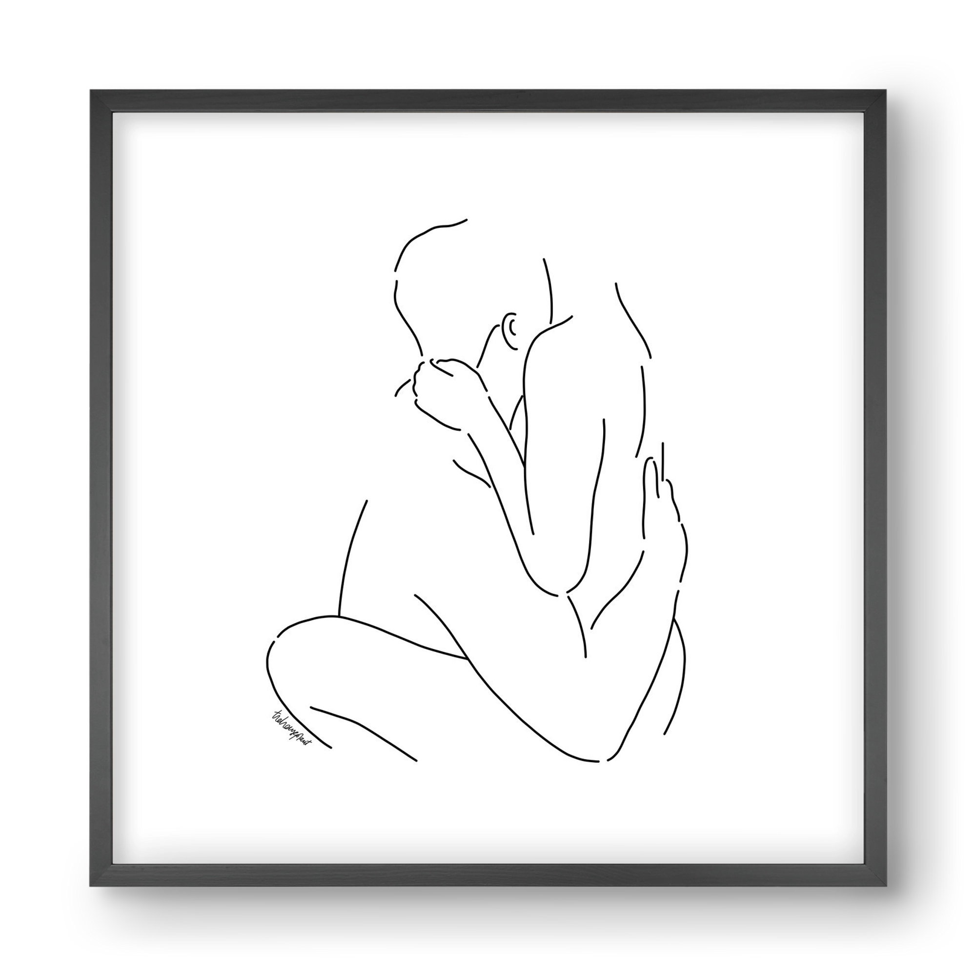 Together, 40x40 cm (40x40 cm), Fekete keret