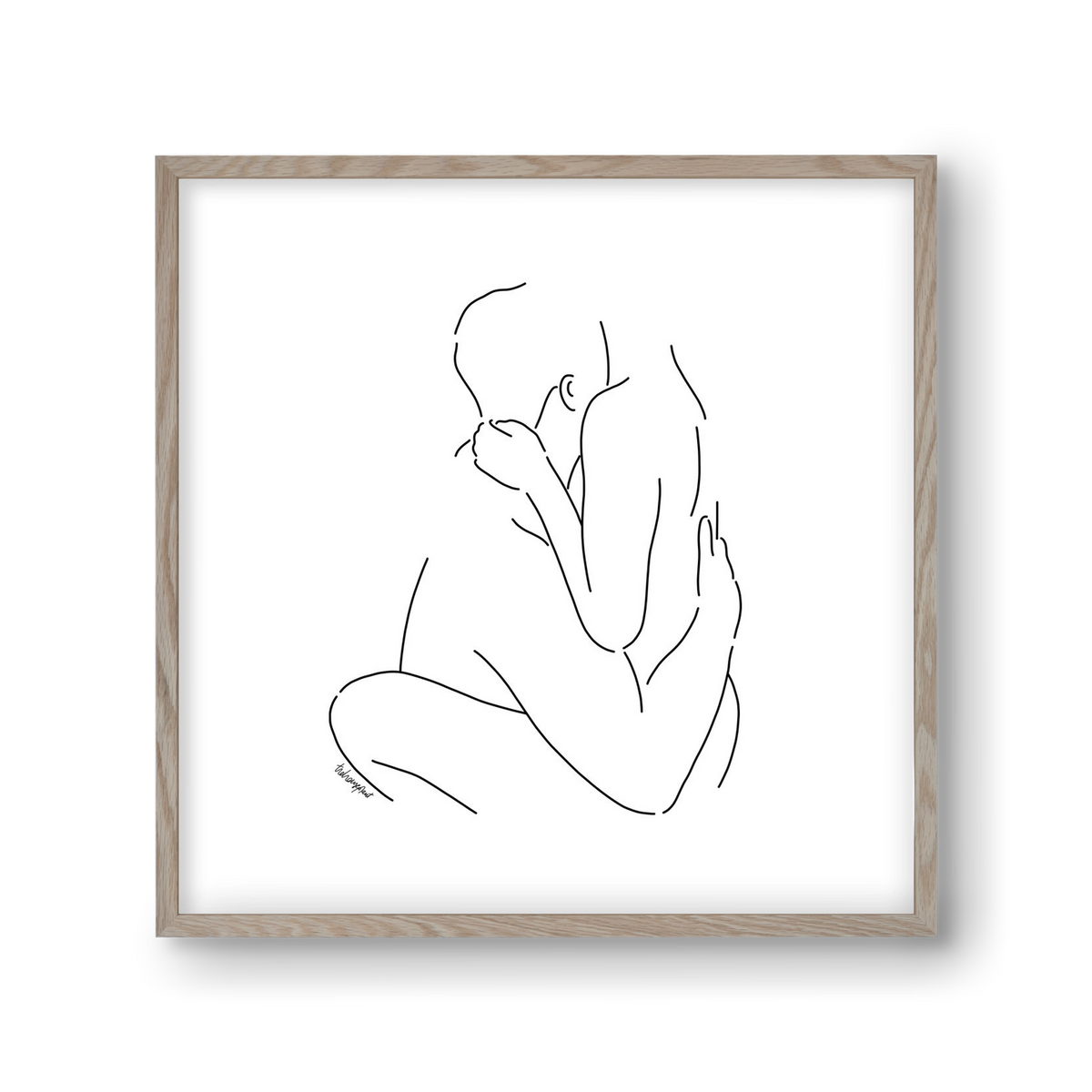 Together, 30x30 cm (30x30 cm), Tölgy keret