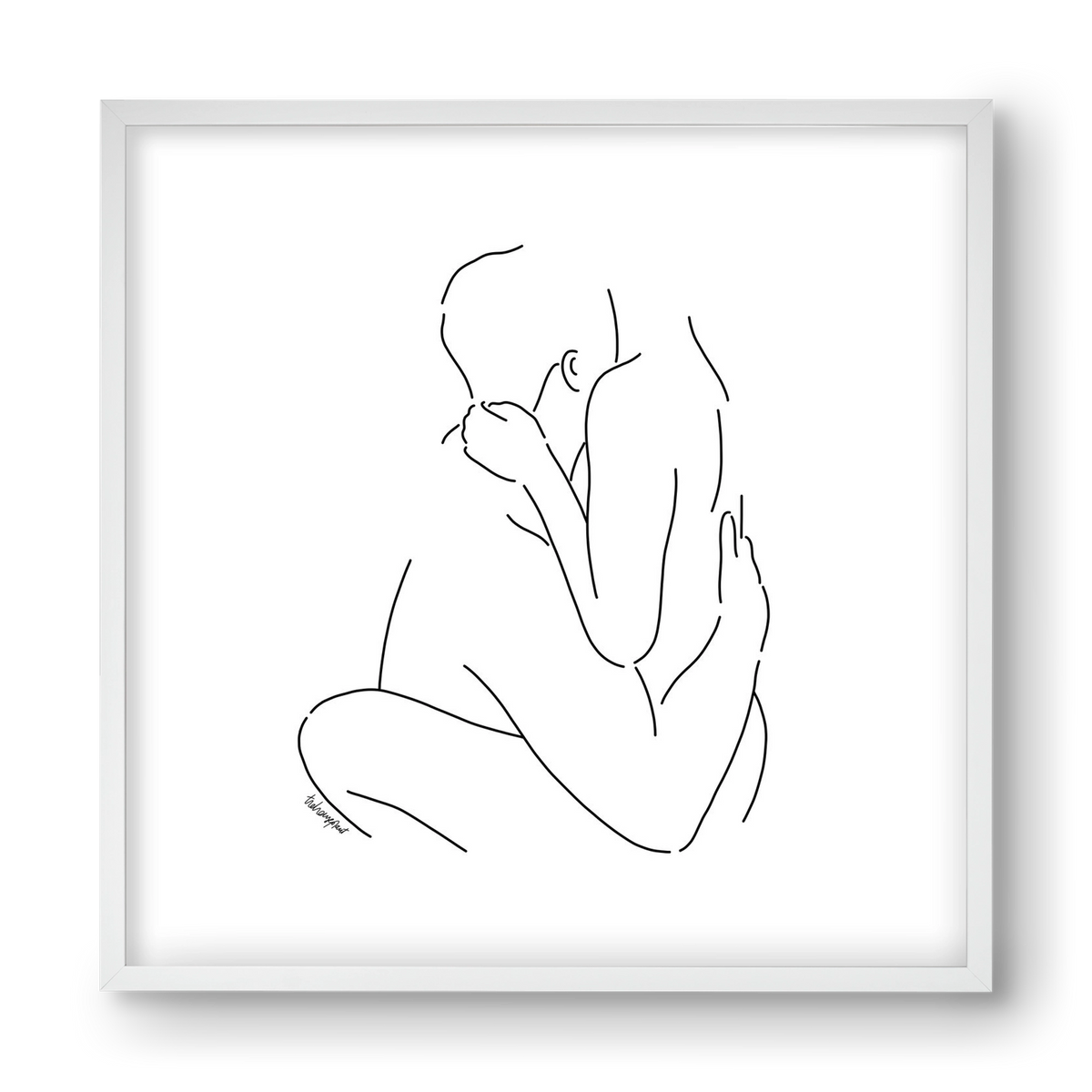 Together, 40x40 cm (40x40 cm), Fehér keret