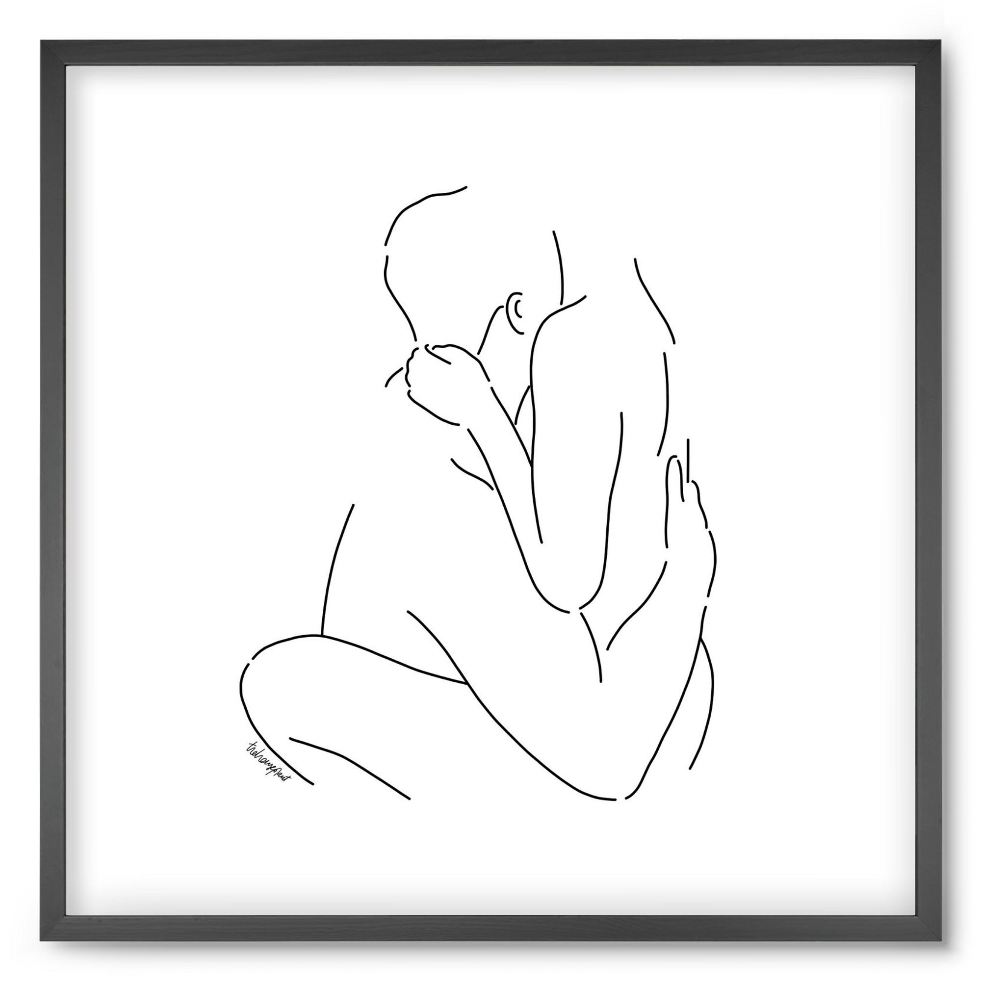 Together, 50x50 cm (50x50 cm), Fekete keret