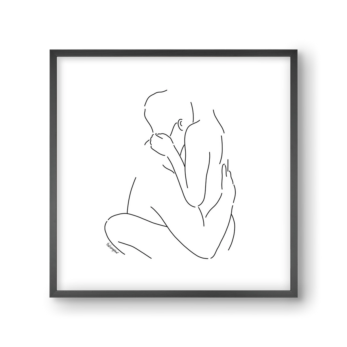 Together, 30x30 cm (30x30 cm), Fekete keret