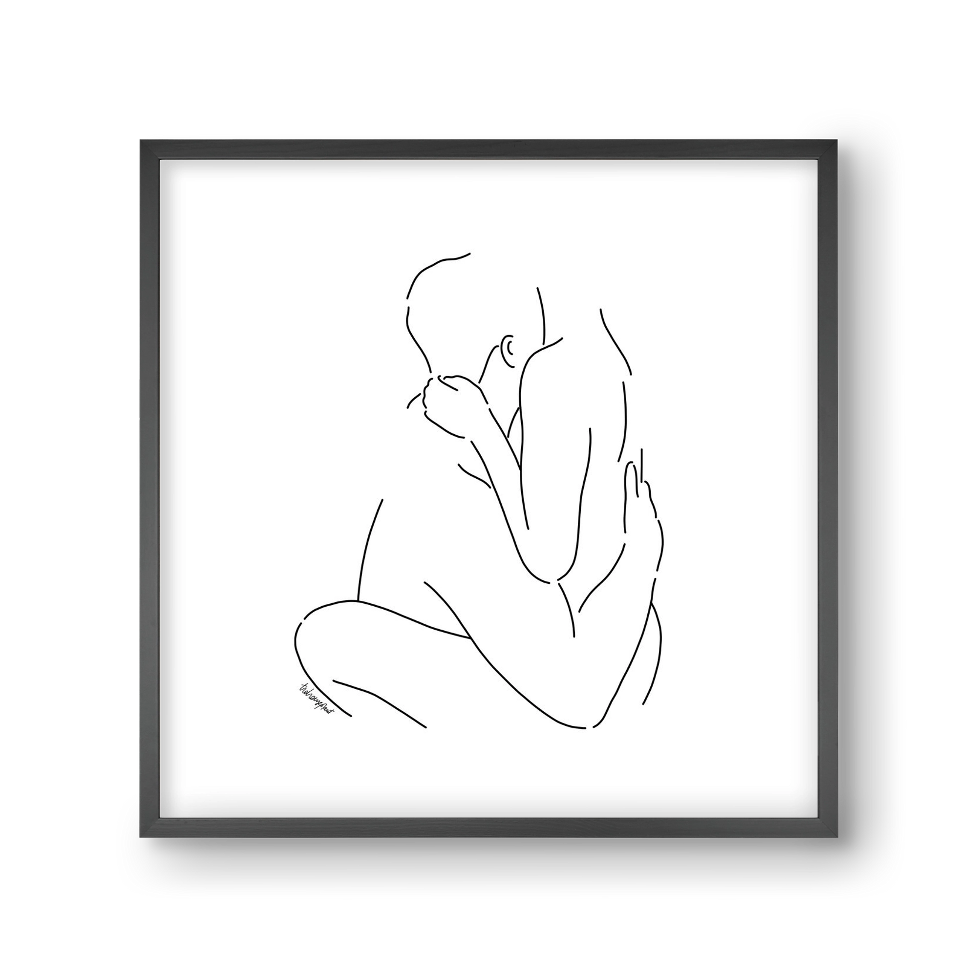 Together, 30x30 cm (30x30 cm), Fekete keret