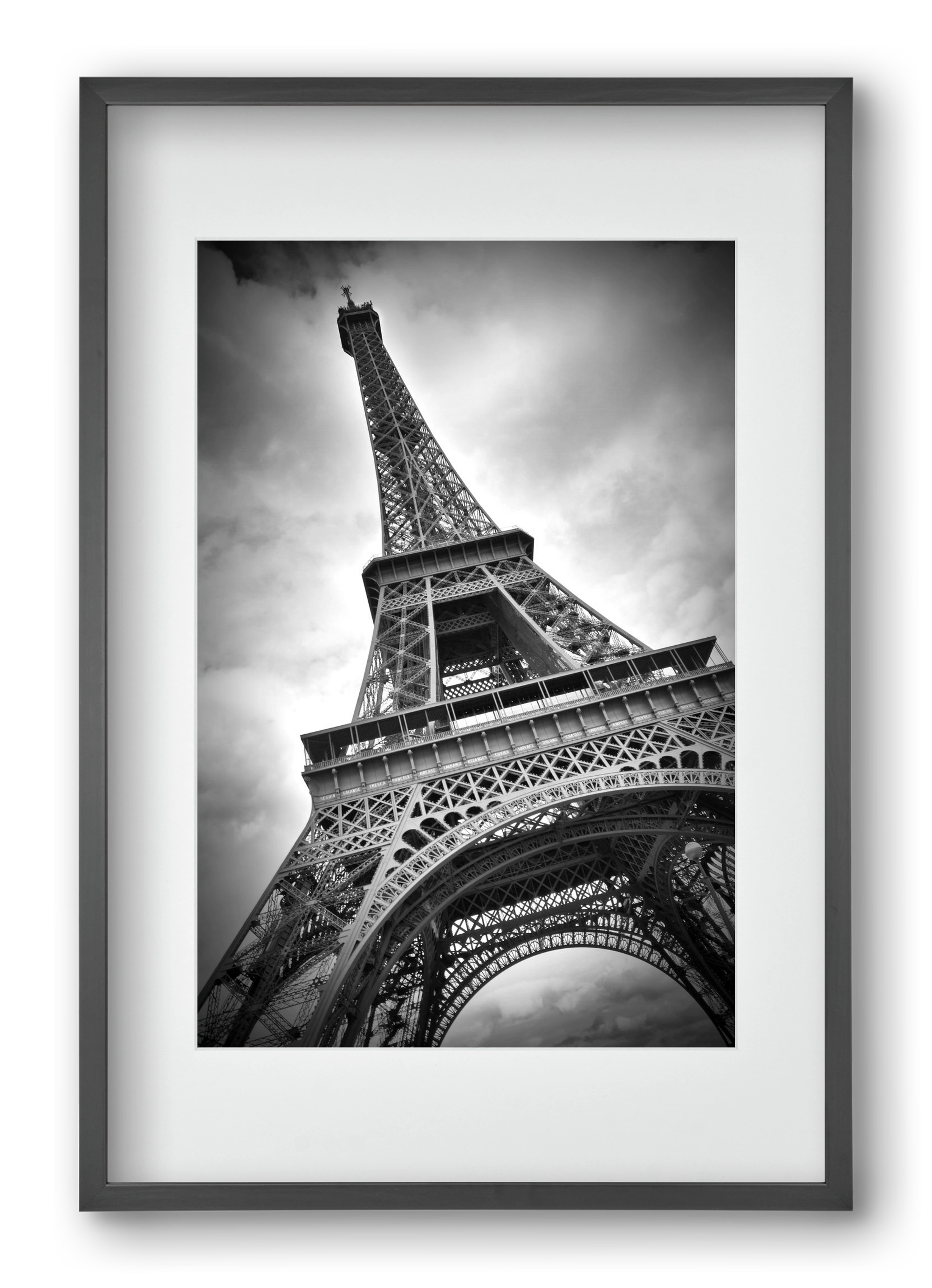 Eiffel Tower Dynamic, 40x60 cm (30x45 cm), Fekete keret, paszpartuval