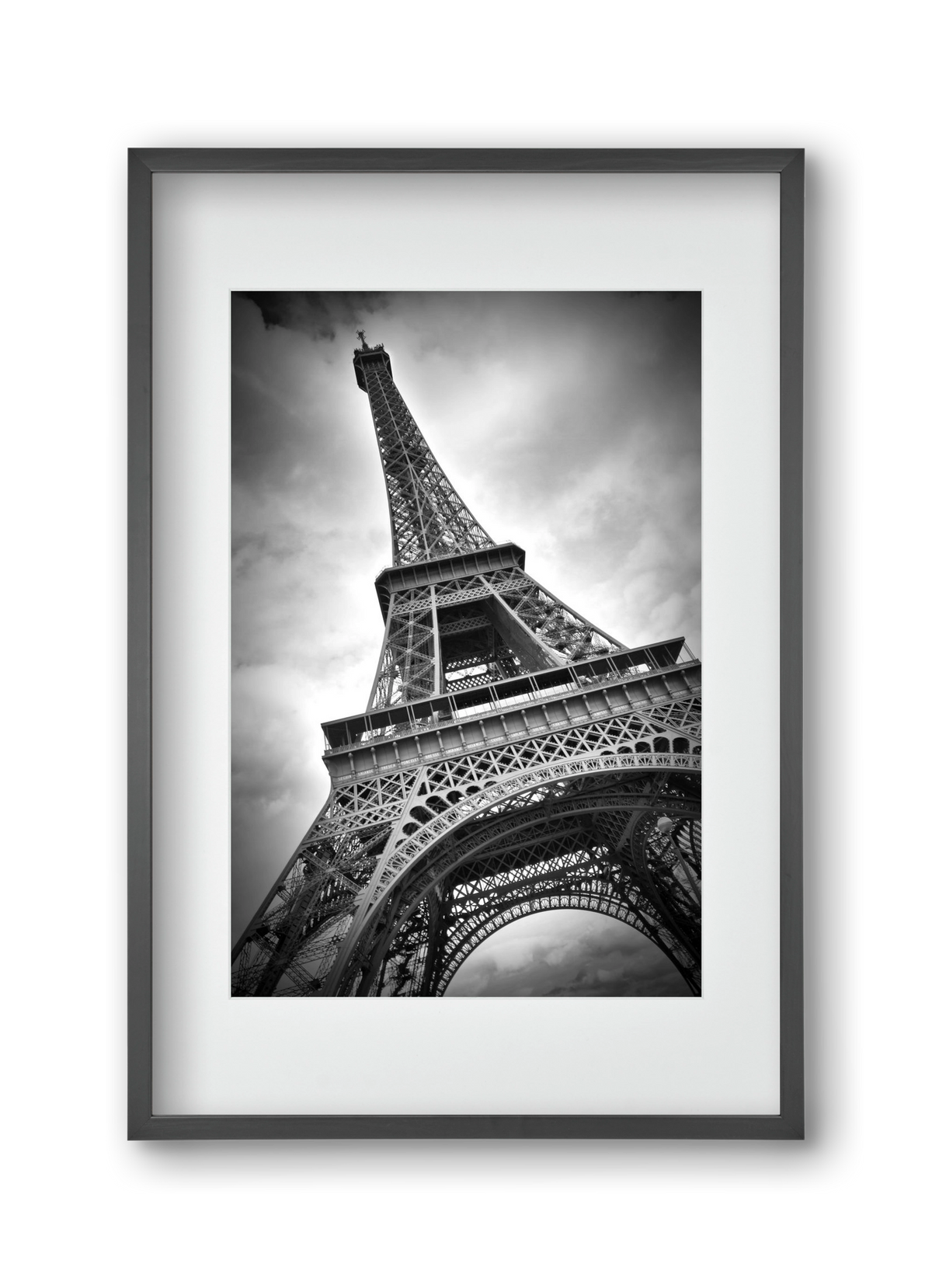 Eiffel Tower Dynamic, 30x45 cm (20x30 cm), Fekete keret, paszpartuval