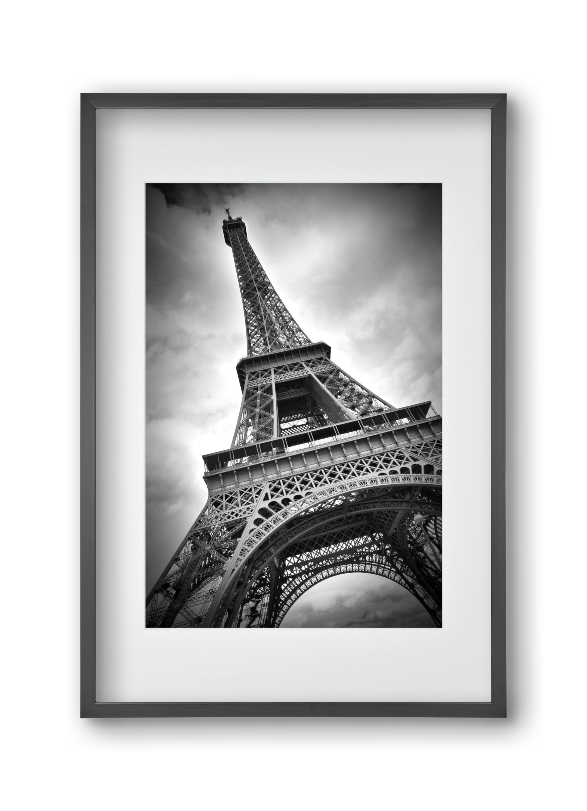 Eiffel Tower Dynamic, 30x45 cm (20x30 cm), Fekete keret, paszpartuval