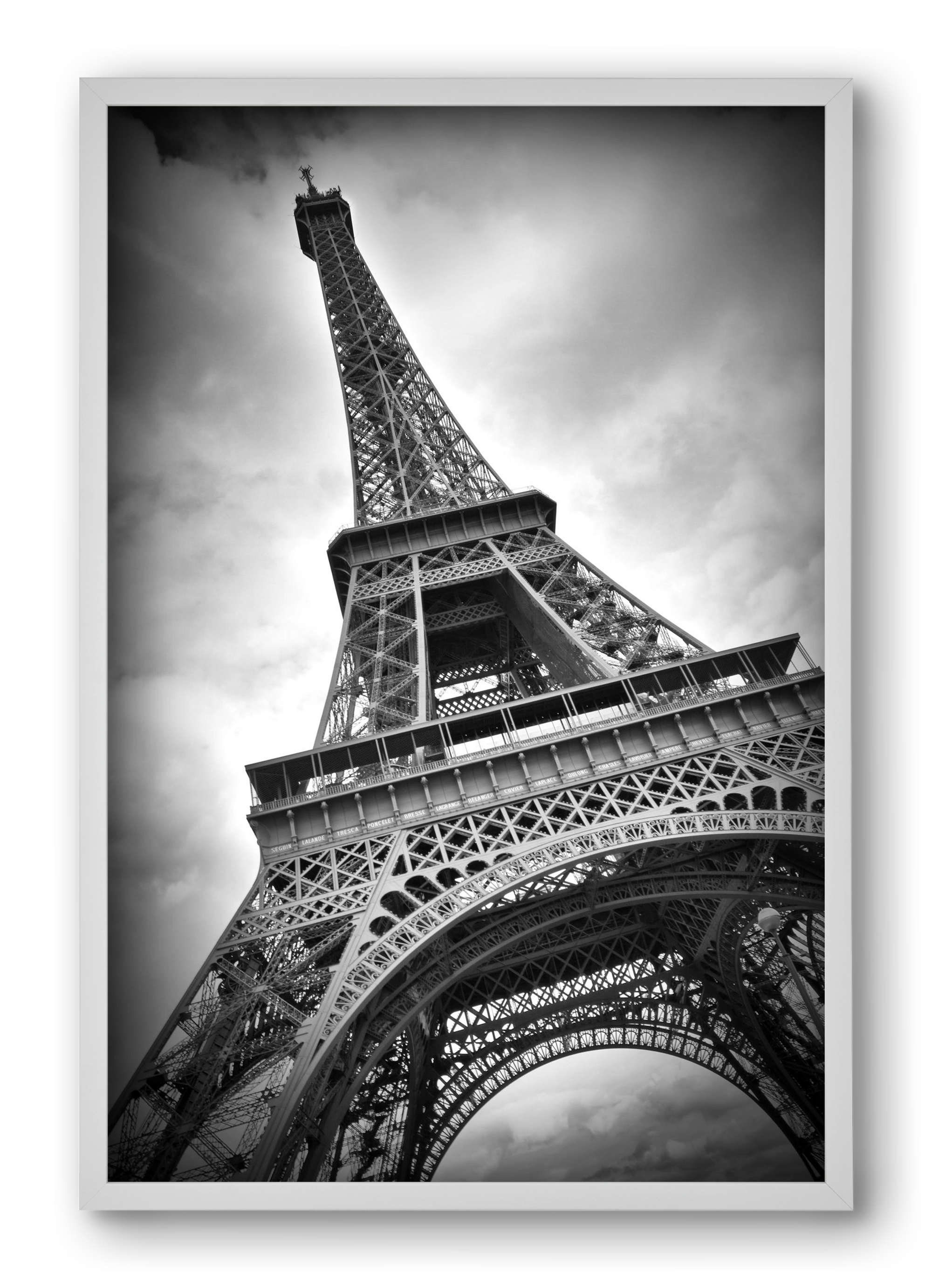 Eiffel Tower Dynamic, 40x60 cm (40x60 cm), Fehér keret