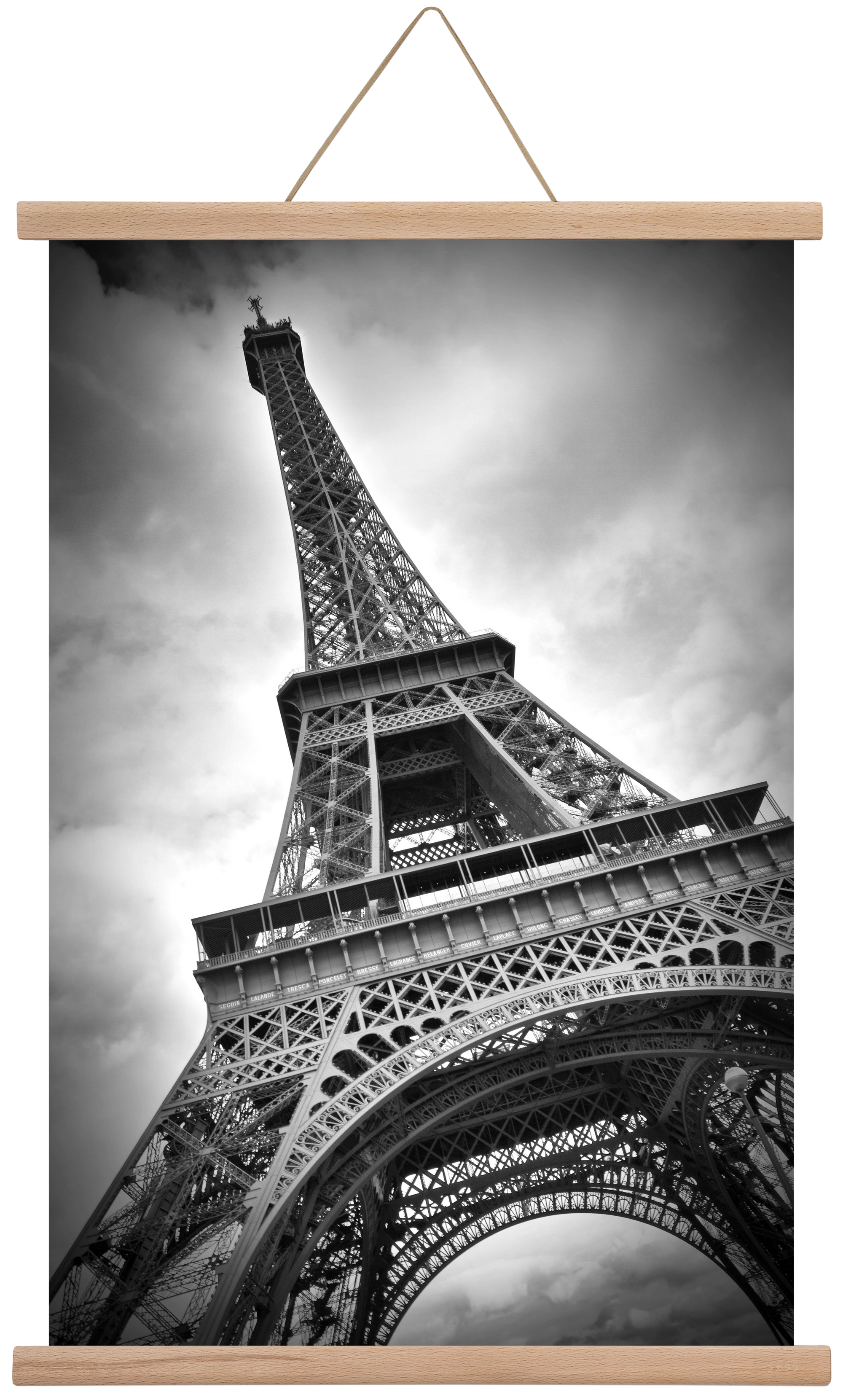 Eiffel Tower Dynamic, 40x60 cm (40x60 cm), Tölgy akasztó