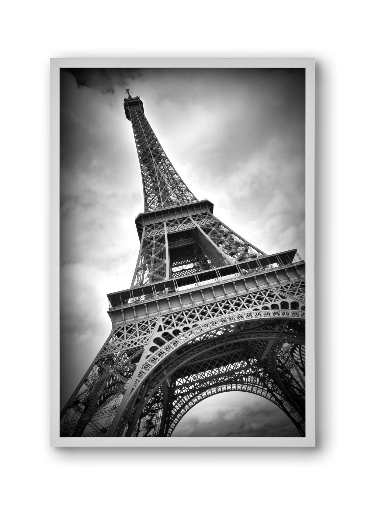 Eiffel Tower Dynamic, 30x45 cm (30x45 cm), Fehér keret