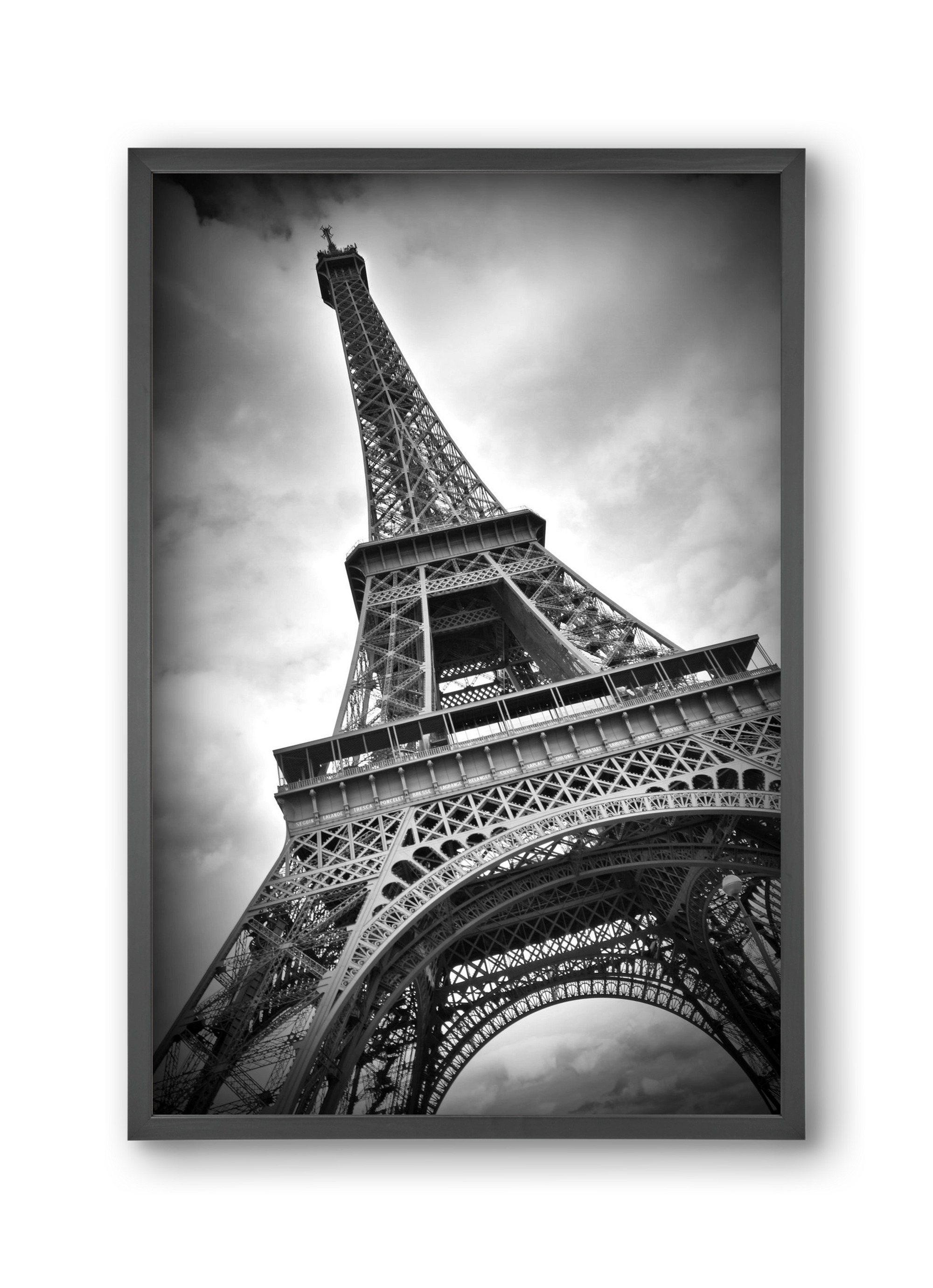 Eiffel Tower Dynamic, 30x45 cm (30x45 cm), Fekete keret