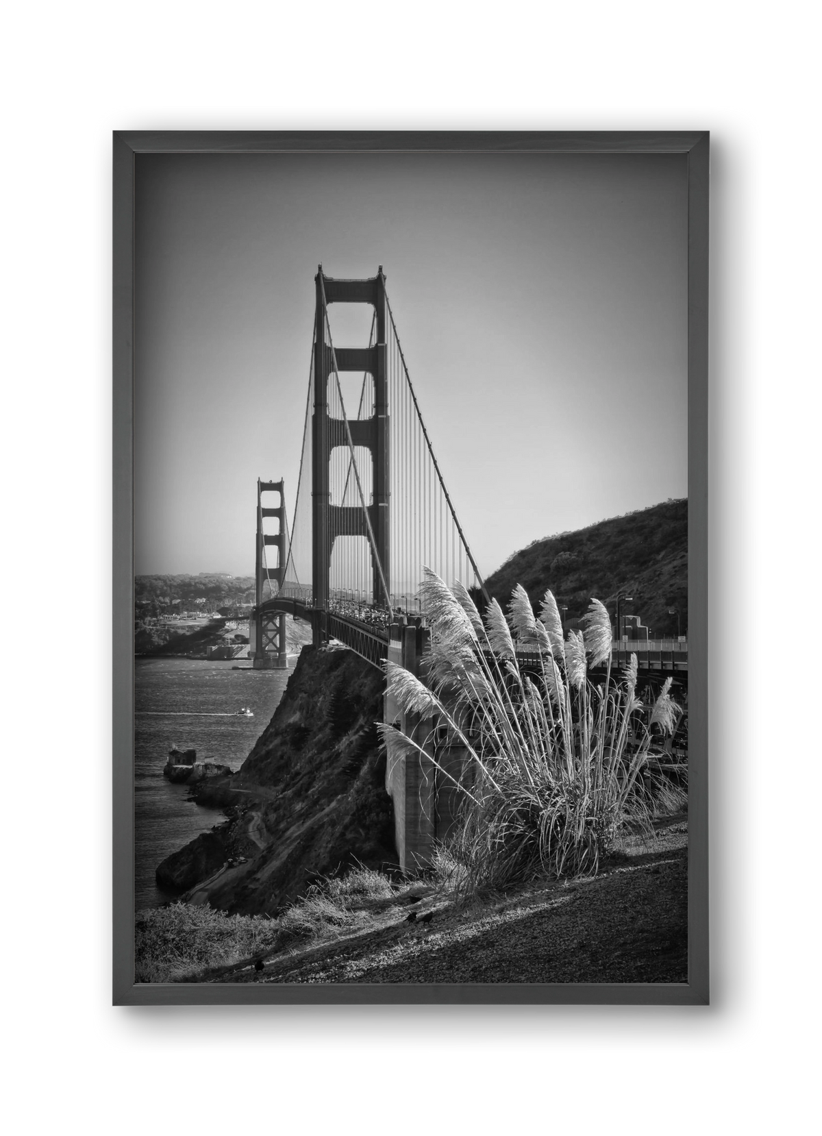 SAN FRANCISCO Golden Gate Bridge, 30x45 cm (30x45 cm), Fekete keret