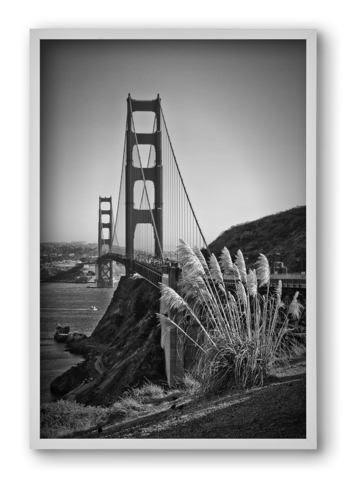 SAN FRANCISCO Golden Gate Bridge, 40x60 cm (40x60 cm), Fehér keret