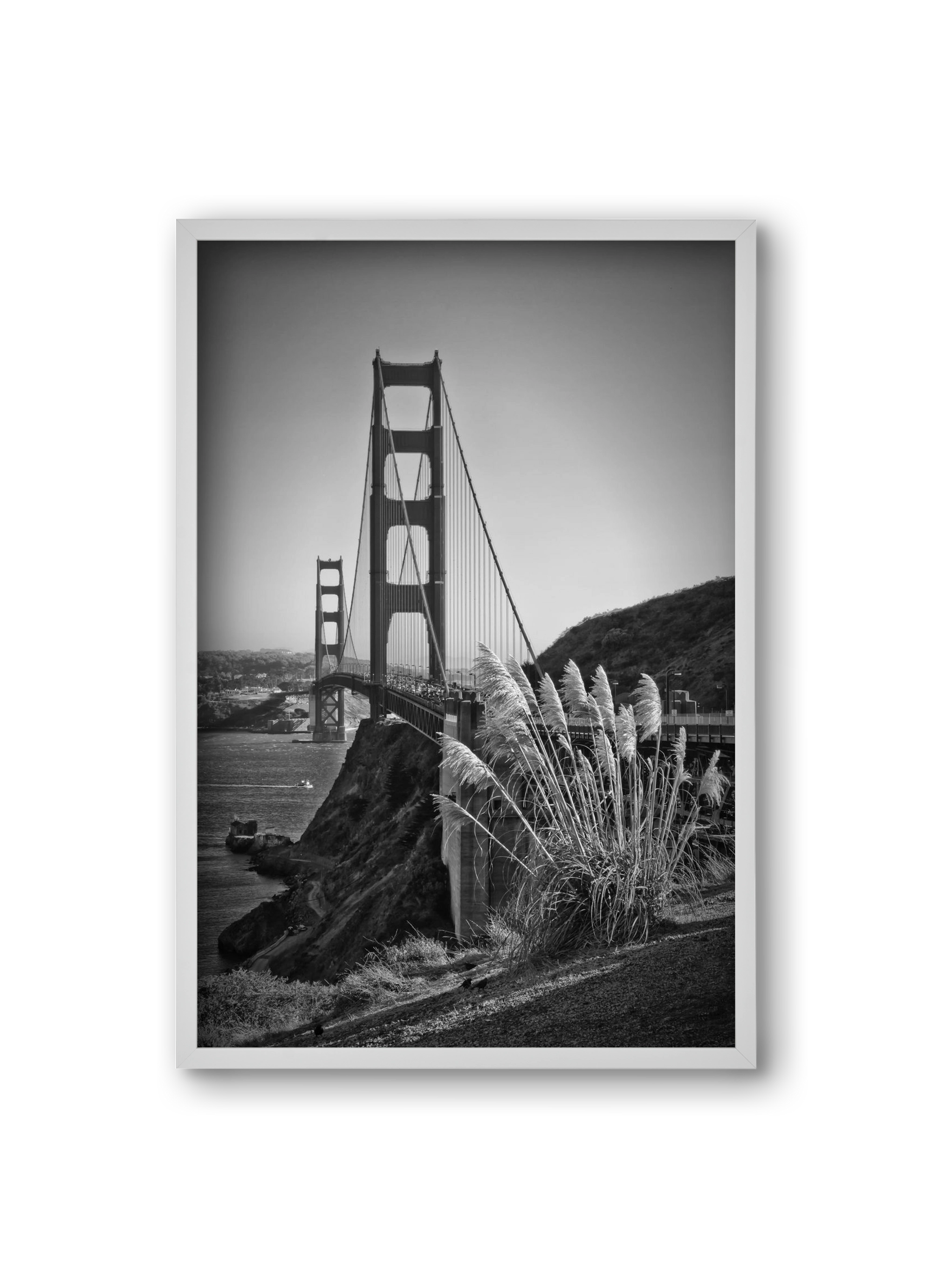 SAN FRANCISCO Golden Gate Bridge, 20x30 cm (20x30 cm), Fehér keret