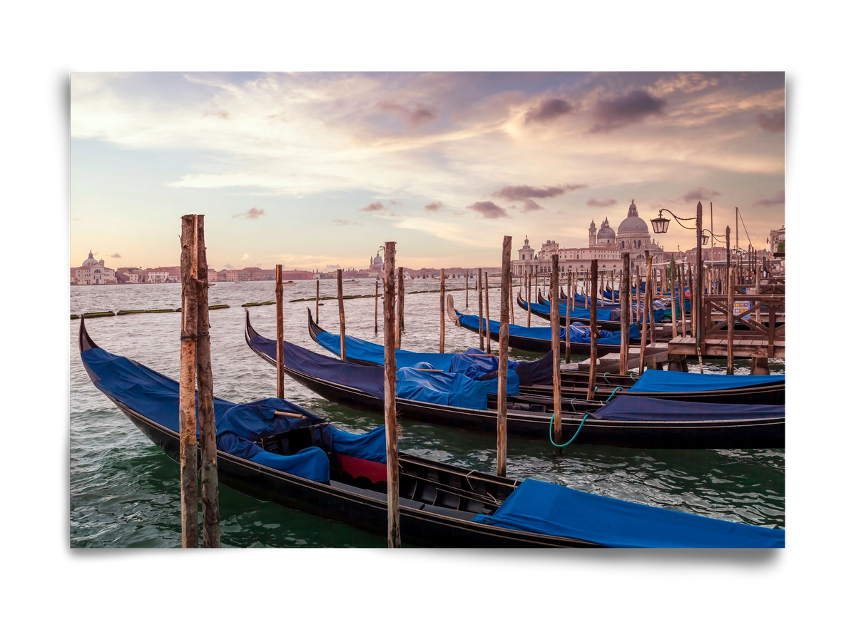 VENICE Gondolas & Santa Maria della Salute , 60x40 cm, Keret nélkül
