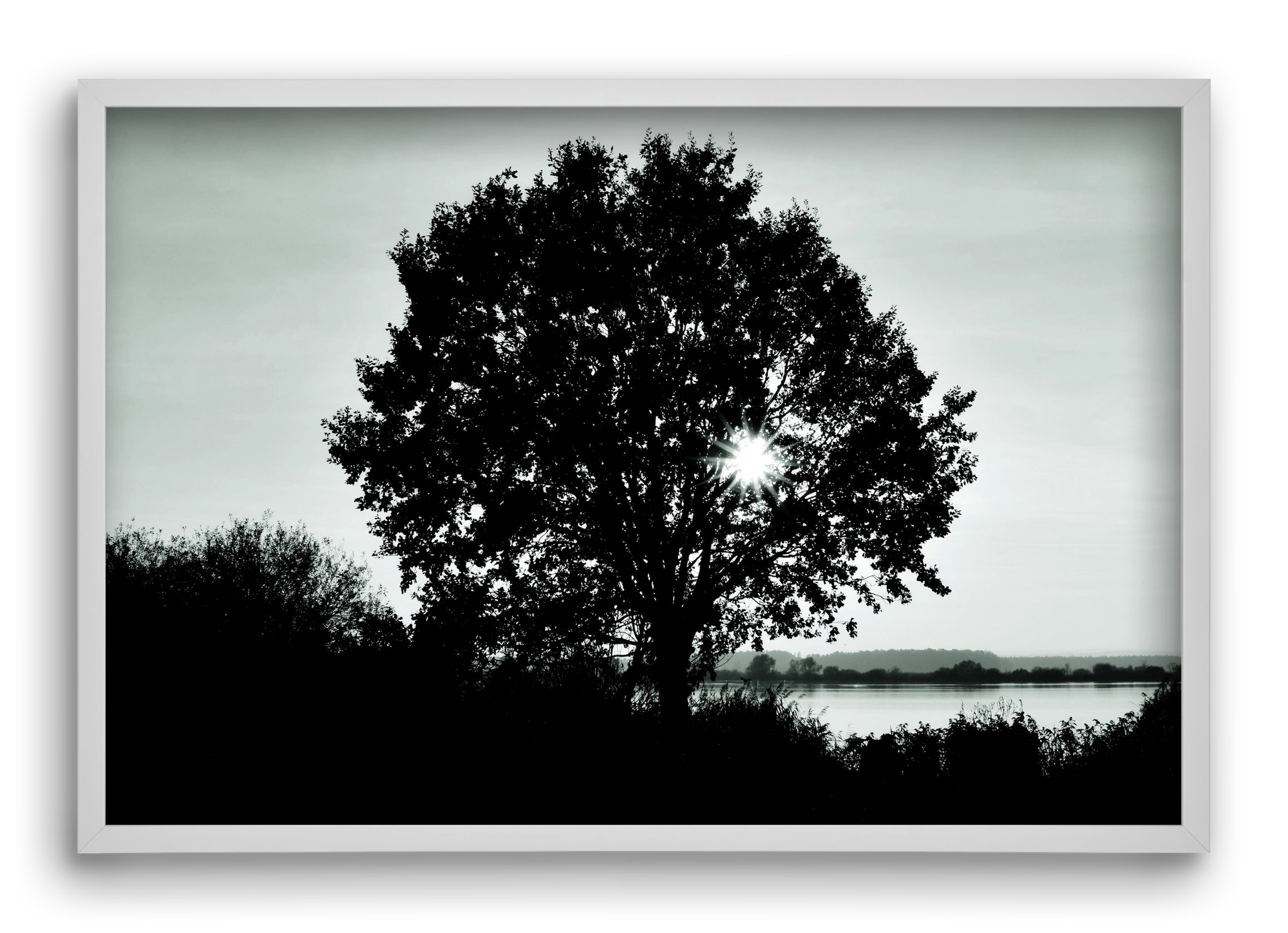 with heart, 60x40 cm (60x40 cm), Fehér keret