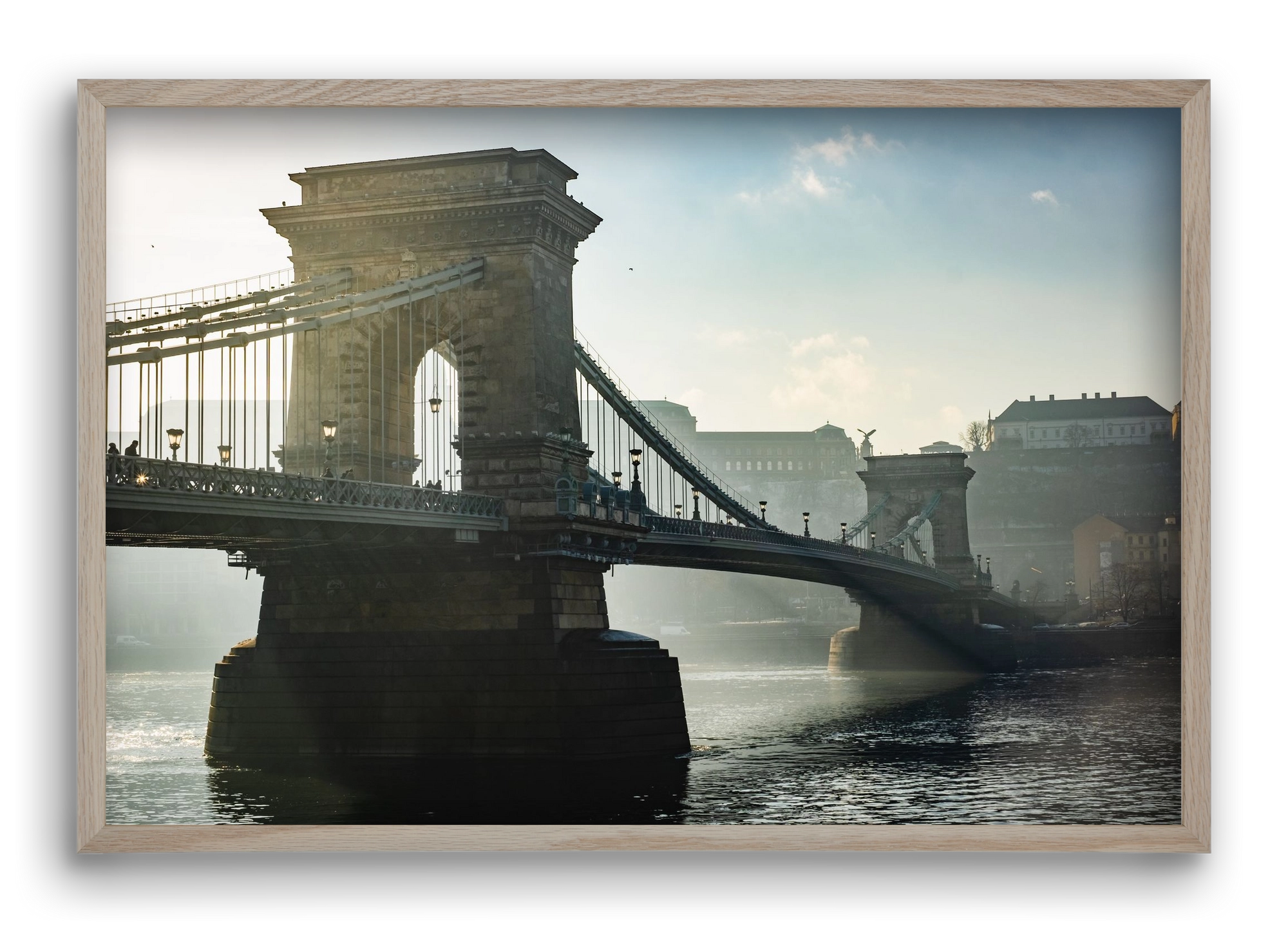 ChainBridge, 60x40 cm (60x40 cm), Tölgy keret