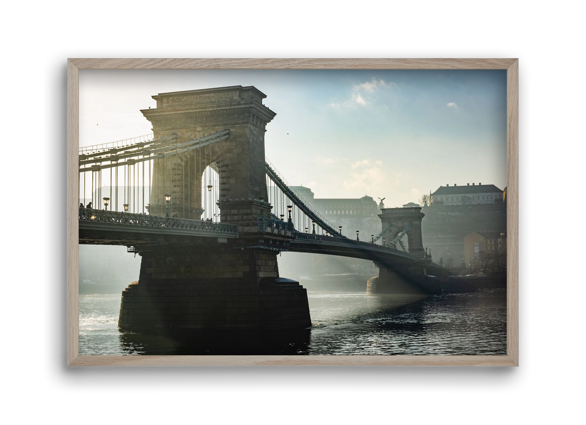 ChainBridge, 45x30 cm (45x30 cm), Tölgy keret