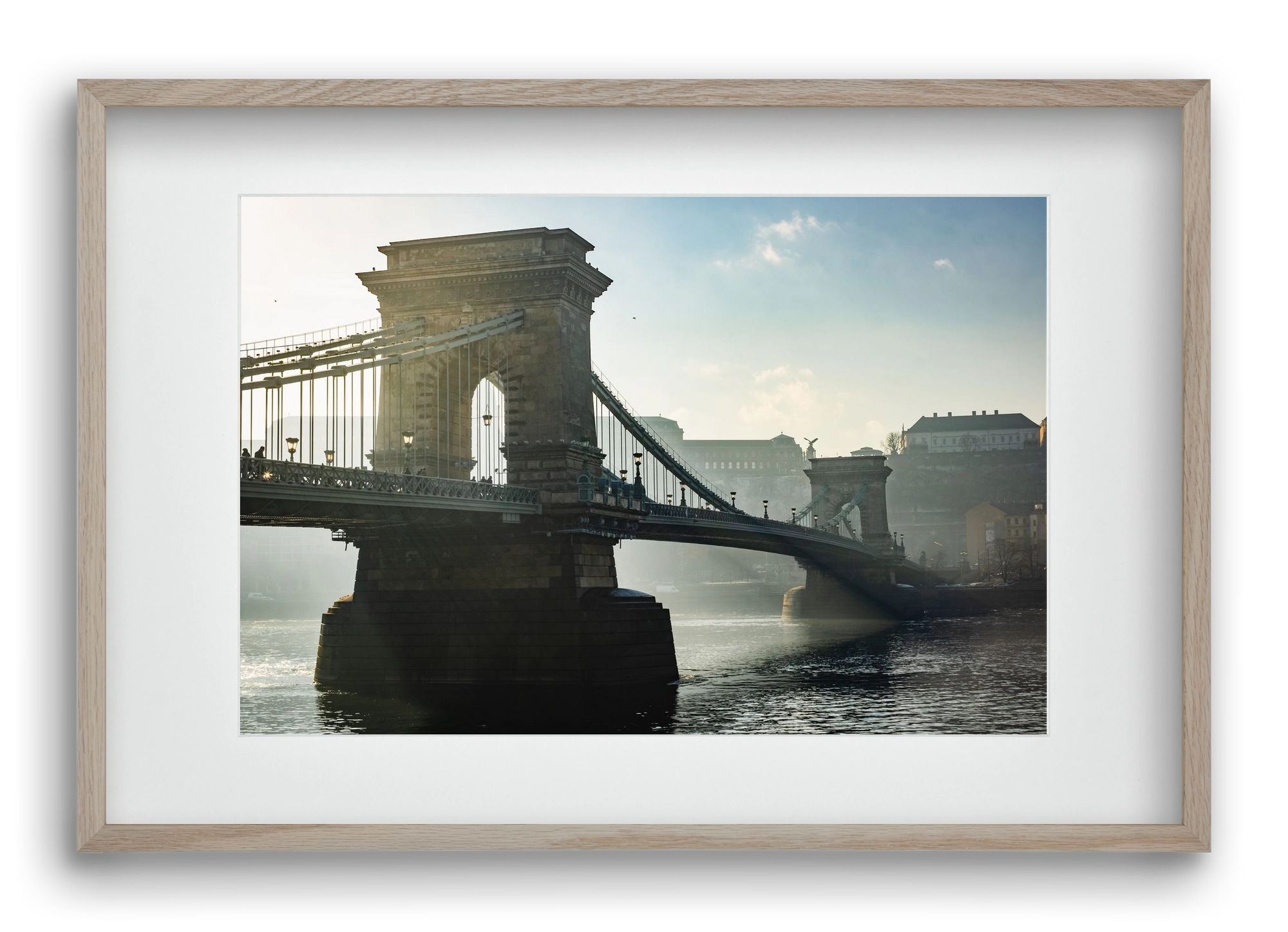 ChainBridge, 60x40 cm (45x30 cm), Tölgy keret, paszpartuval