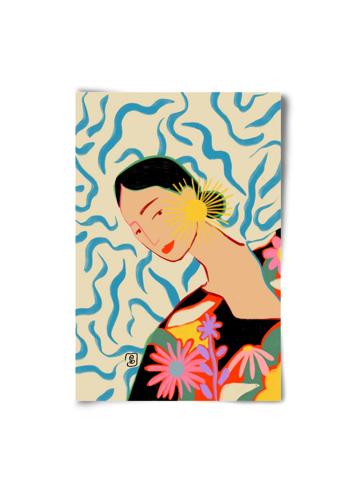 SUN AND SMILE, 20x30 cm, Keret nélkül