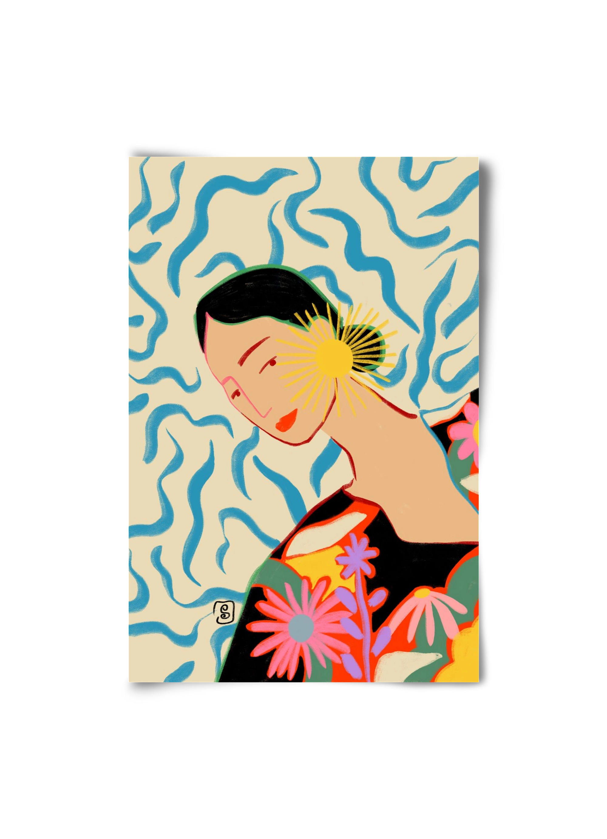 SUN AND SMILE, 20x30 cm, Keret nélkül